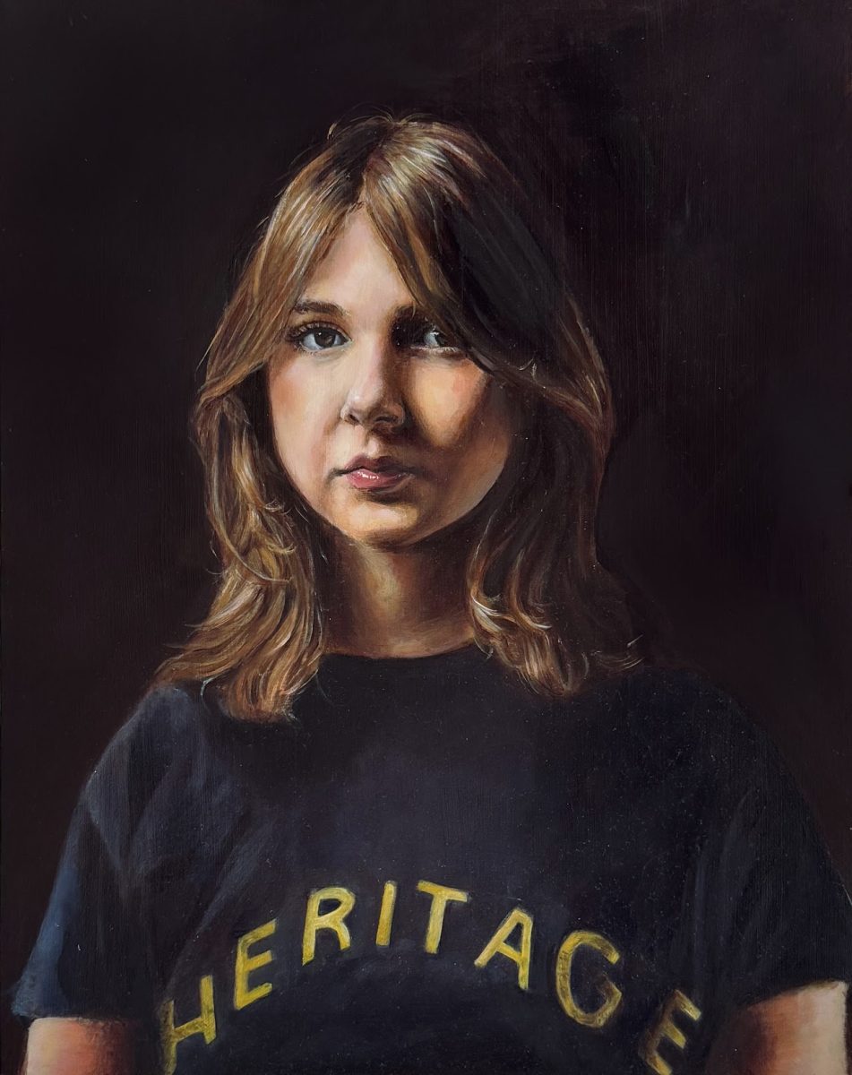 "Self Portrait in Chiaroscuro"
Painting by Emma Chetan